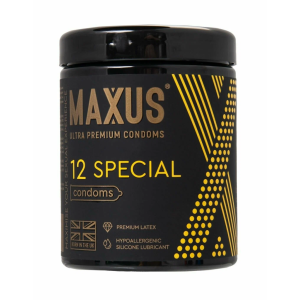 Точечно-ребристые презервативы MAXUS Special X-Edition 12 шт