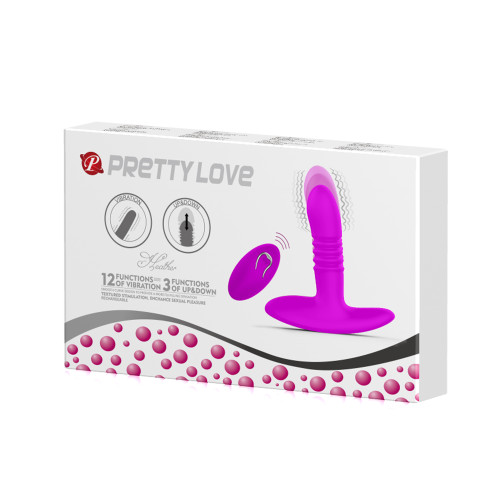 Анальная пробка с фрикциями и пультом управления Heather Pretty Love