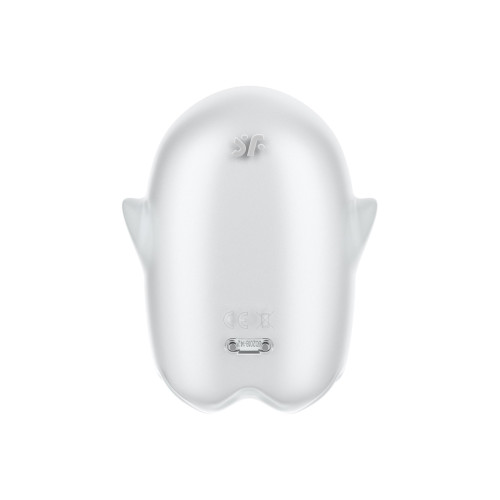 Вакуум-волновой бесконтактный стимулятор клитора белый Glowing Ghost Satisfyer