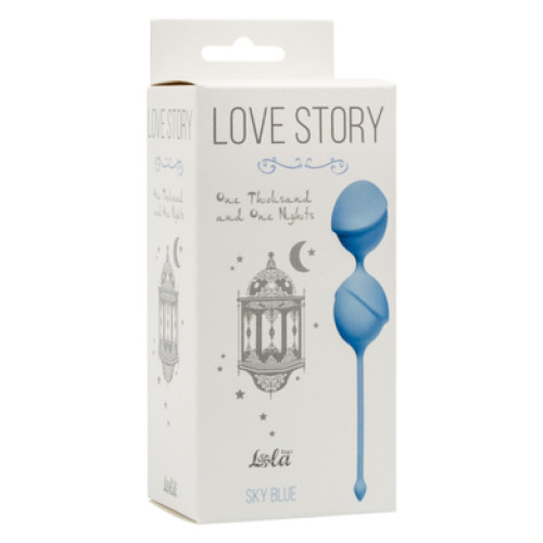 Вагинальные шарики голубые Love Story One Thousand and One Nights
