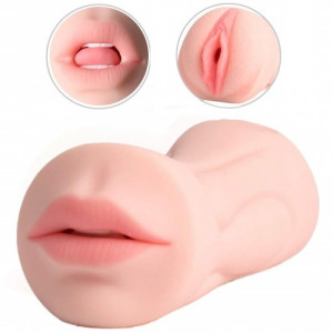 Мастурбатор вагина и ротик с зубками Vagina-Oral sex with teeth (иной угол)