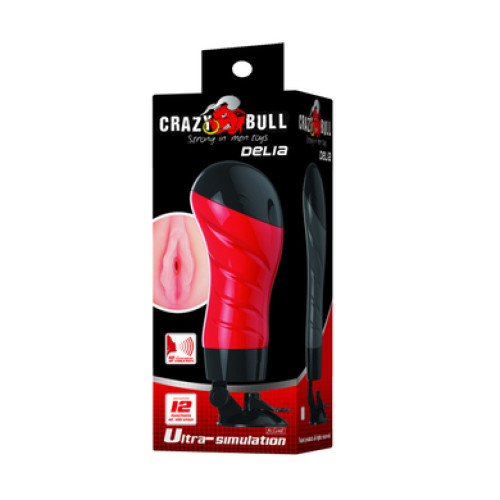 Мастурбатор вагина в колбе на присоске с вибрацией Crazy Bull Delia