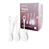 Вагинальные шарики белые Yoni Power 1 Kegel Balls Satisfyer (3 шт)