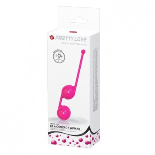 Вагинальные шарики со смещённым центром тяжести Pretty Love Kegel Tighten Up III розовые