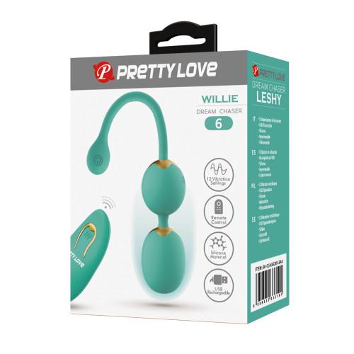 Вагинальные шарики с вибрацией и пультом Pretty Love Willie