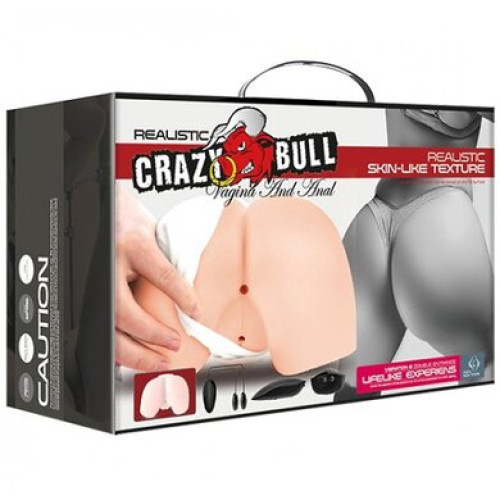 Мастурбатор вагина и анус с вибрацией Crazy bull