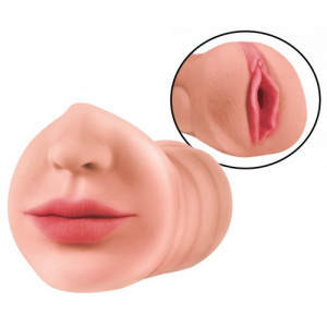 Мастурбатор вагина и ротик с зубками Vagina-Oral sex with teeth (иной угол)