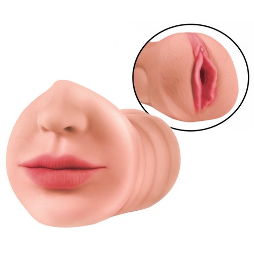 Мастурбатор вагина и ротик с зубками Vagina-Oral sex with teeth