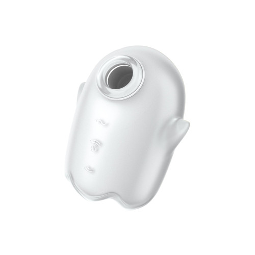 Вакуум-волновой бесконтактный стимулятор клитора белый Glowing Ghost Satisfyer