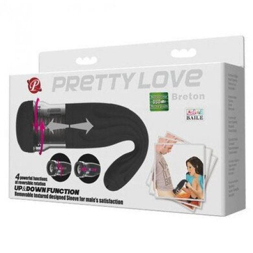 Мастурбатор с ротацией, пульсацией вибрацией Breton Pretty Love
