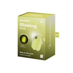 Вакуум-волновой бесконтактный стимулятор клитора желтый Glowing Ghost Satisfyer (иной угол)