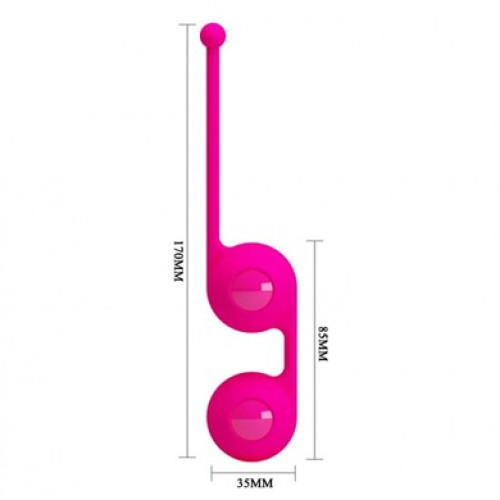Вагинальные шарики со смещённым центром тяжести Pretty Love Kegel Tighten Up III розовые