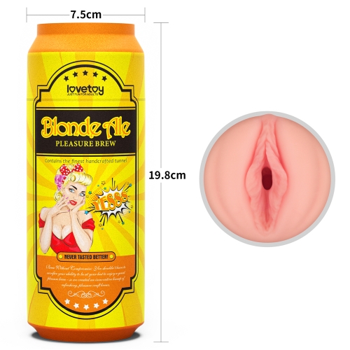 Мастурбатор-вагина в банке LoveToy Pleasure Brew Masturbator-Blond Ale