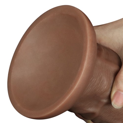 Большой вибратор-мулат на присоске Lovetoy Realistic Chubby Vibrating Dildo 27 см