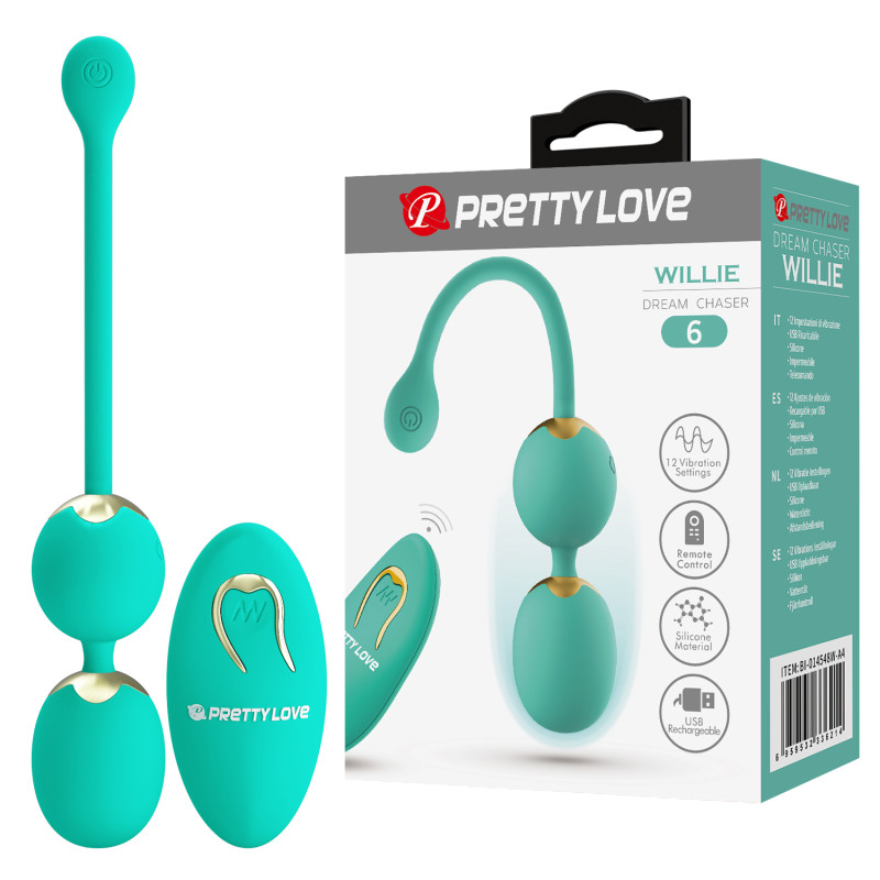 Вагинальные шарики с вибрацией и пультом Pretty Love Willie