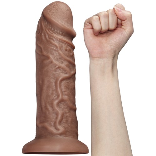 Большой вибратор-мулат на присоске Lovetoy Realistic Chubby Vibrating Dildo 27 см