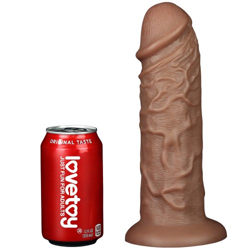 Большой вибратор-мулат на присоске Lovetoy Realistic Chubby Vibrating Dildo 27 см