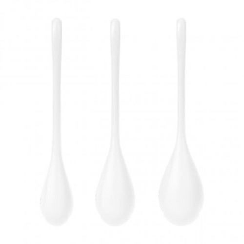Вагинальные шарики белые Yoni Power 1 Kegel Balls Satisfyer (3 шт)