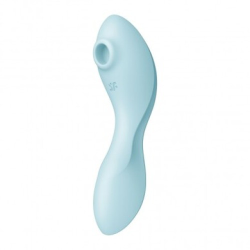 Вакуумный вибростимулятор для клитора и точки G голубой Curvy Trinity 5 Satisfyer