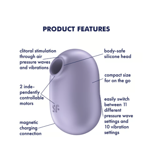 Вакуумно-волновой стимулятор с вибрацией фиолетовый Pro To Go 2 Satisfyer