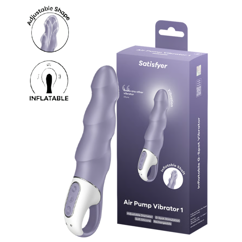Расширяющийся вибратор фиолетовый Air Pump Vibrator 1 Satisfyer