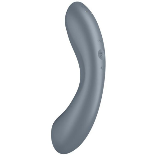Вакуумный вибростимулятор для клитора и точки G серый Curvy Trinity 1 Satisfyer