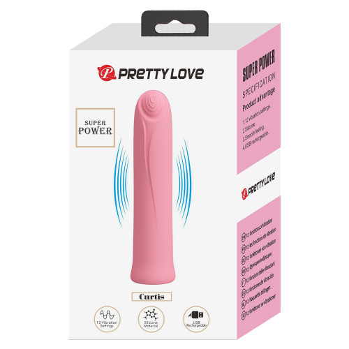 Мини-вибратор с рельефным концом Pretty Love Curtis