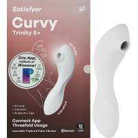 Вакуумный вибростимулятор для клитора и точки G белый Curvy Trinity 5 Satisfyer