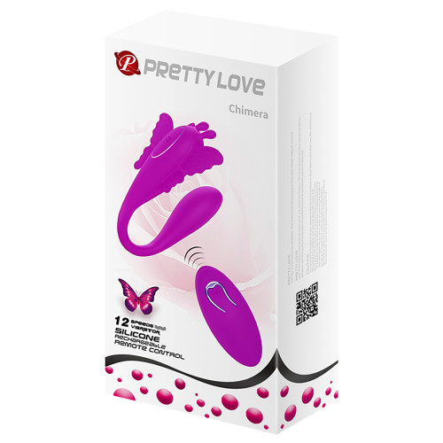 Многофункциональный перезаряжаемый вибратор с пультом Pretty Love Chimera