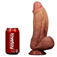 Фаллос-гигант на присоске с рельефным стволом Lovetoy Nature Cock King Sized 25 см