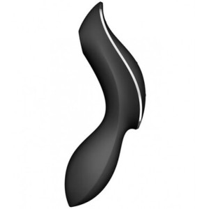 Вакуумный вибростимулятор для клитора и точки G черный Curvy Trinity 2 Satisfyer (EU+World version) (иной угол)