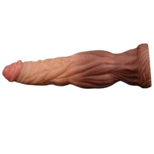 Фаллоимитатор на присоске с ярко выраженным рельефом Lovetoy Silicone Cock 25 см