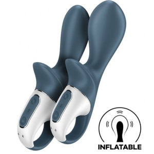 Расширяющийся анальный вибратор синий Air Pump Booty 2 Satisfyer (иной угол)