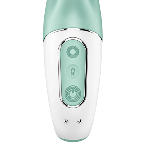 Расширяющийся анальный вибратор зеленый Air Pump Bunny 5 Satisfyer