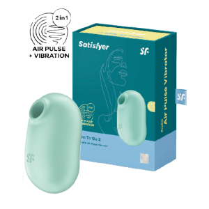 Вакуумно-волновой стимулятор с вибрацией мятный Pro To Go 2 Satisfyer