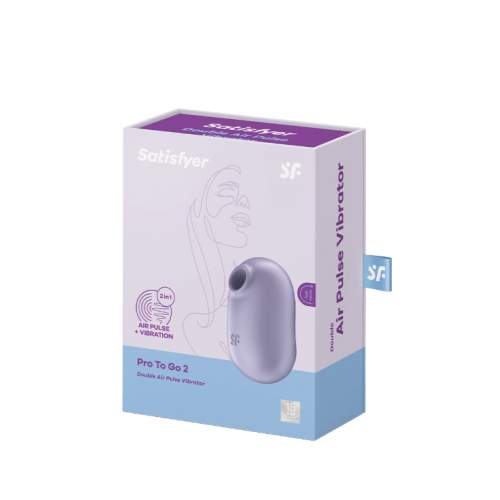 Вакуумно-волновой стимулятор с вибрацией фиолетовый Pro To Go 2 Satisfyer