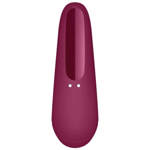 Вакуумный смарт-стимулятор клитора с вибрацией красный Curvy 1+ Satisfyer