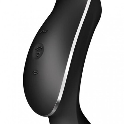 Вакуумный вибростимулятор для клитора и точки G черный Curvy Trinity 2 Satisfyer (EU+World version)