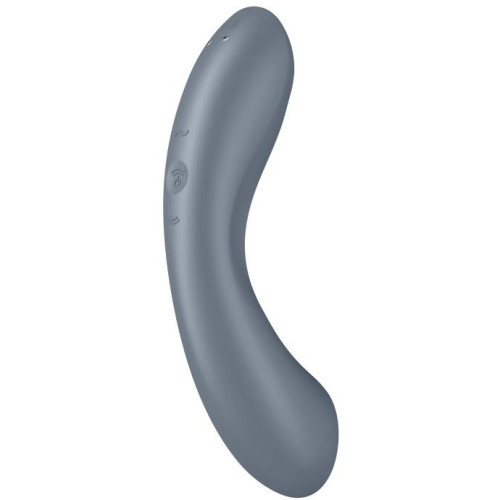 Вакуумный вибростимулятор для клитора и точки G серый Curvy Trinity 1 Satisfyer