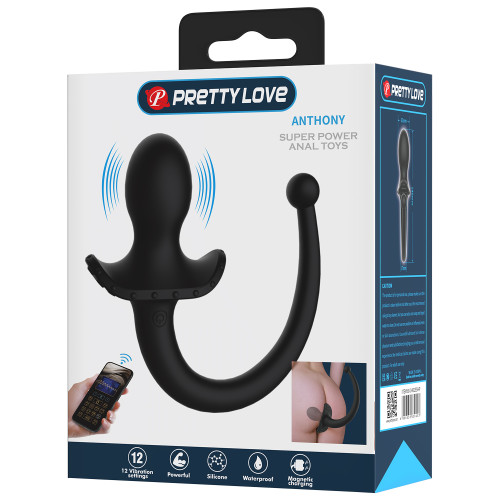 Анальная вибропробка с управлением через смартфон Pretty Love Antony