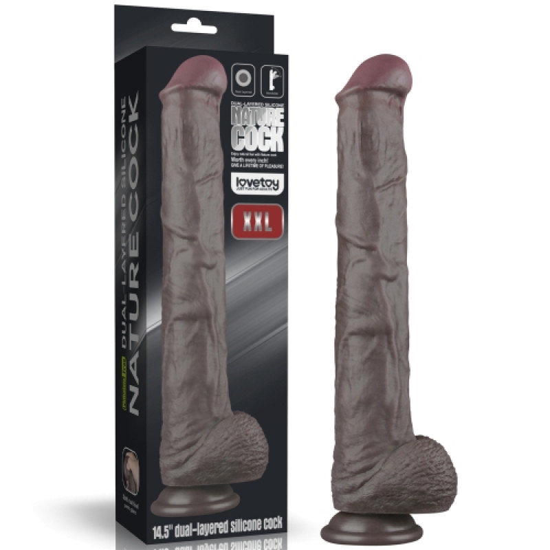 Фаллоимитатор гибкий на присоске Bendable Silicone Cock XXL 37,5 см