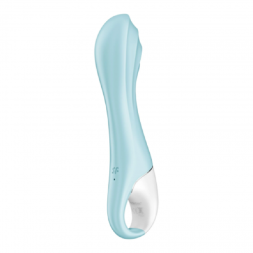 Расширяющийся смарт-вибратор с рельефной головкой голубой Air Pump Vibrator 5+ Satisfyer