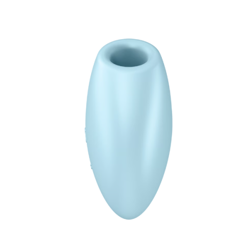 Вакуумно-волновой стимулятор с вибрацией голубой Cutie Heart Satisfyer