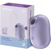 Вакуумно-волновой стимулятор с вибрацией фиолетовый Pro To Go 2 Satisfyer