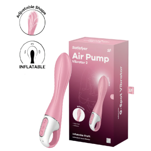 Расширяющийся вибратор розовый Air Pump Vibrator 2 Satisfyer