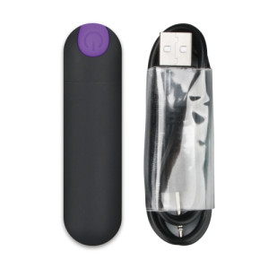 Черная вибропуля X-Basic Rechargeable Bullet 10 режимов (иной угол)