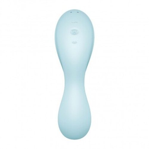 Вакуумный вибростимулятор для клитора и точки G голубой Curvy Trinity 5 Satisfyer