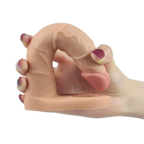 Реалистичная насадка для двойного проникновения The Ultra Soft Double 17 см