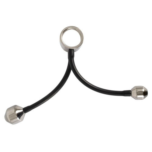 Эрекционное кольцо с металлическими грузиками Cock ring & Ass plugs