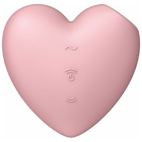 Вакуумно-волновой стимулятор с вибрацией розовый Cutie Heart Satisfyer